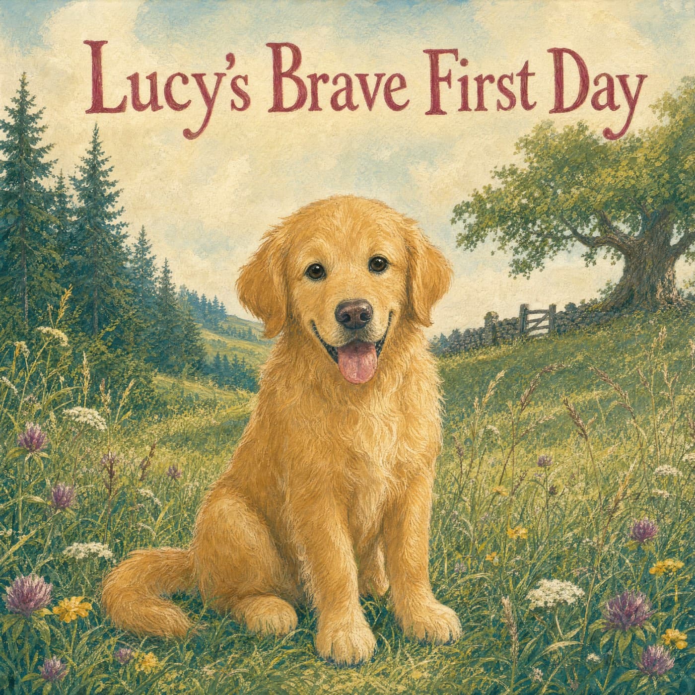 Cover of Lucy’s Brave First Day, starring a dog