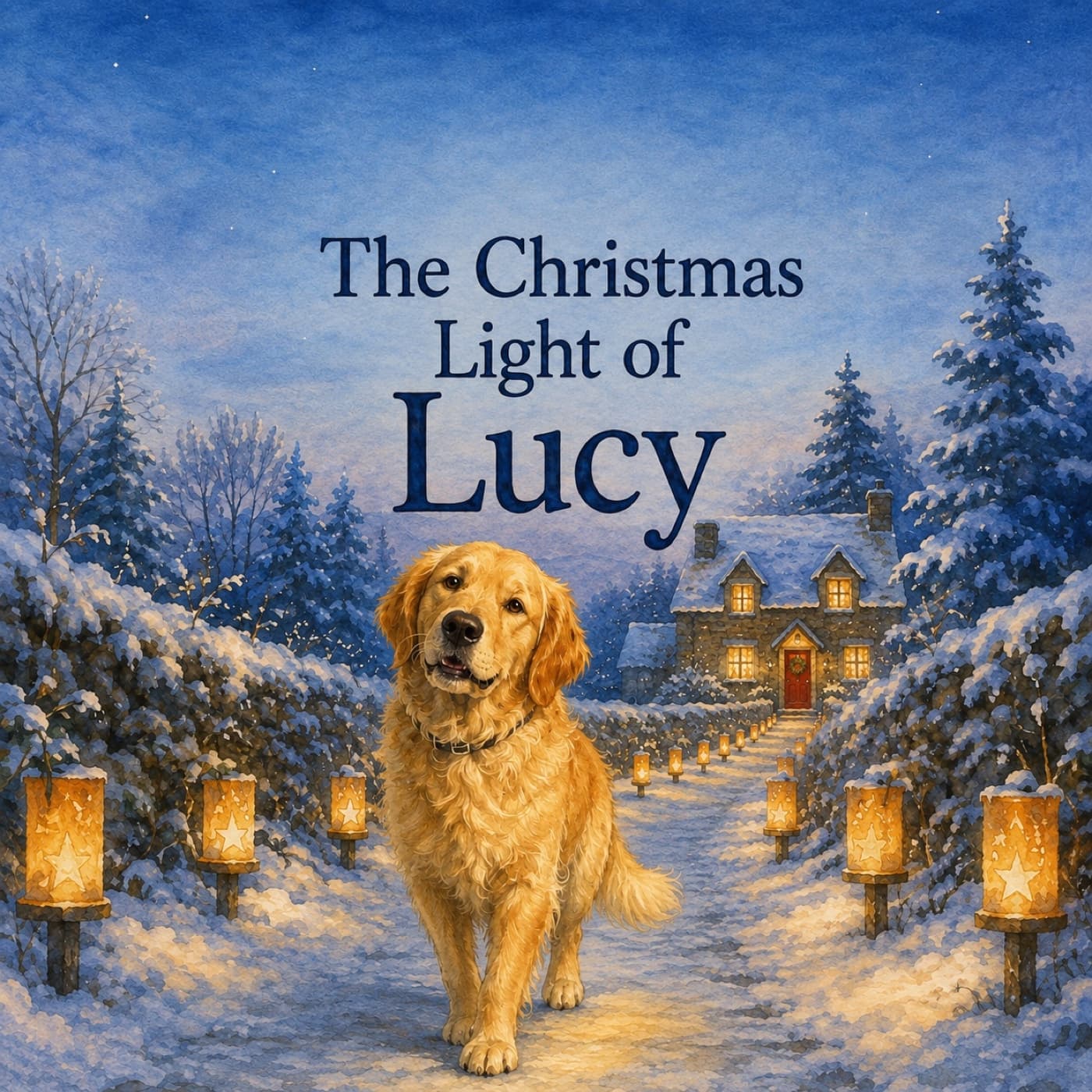 Cover of The Christmas Light of Lucy, starring a dog