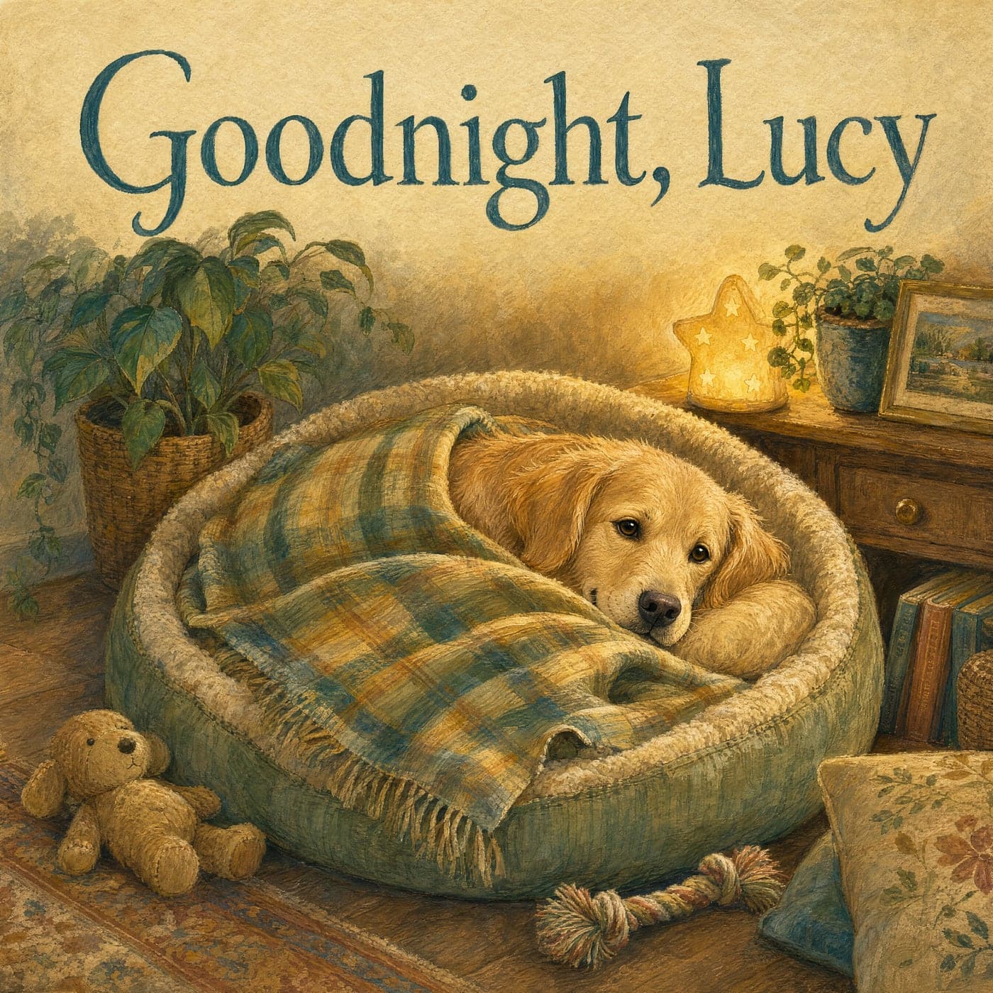 Cover of Goodnight, Lucy, starring a dog